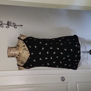 Skull spaghetti strap shirt